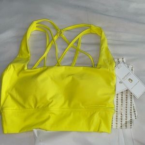 BuffBunny Revolution Sports Bra Tiki Yellow Size M